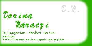 dorina maraczi business card