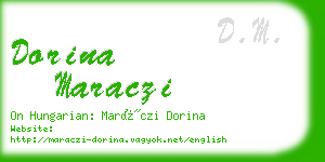 dorina maraczi business card